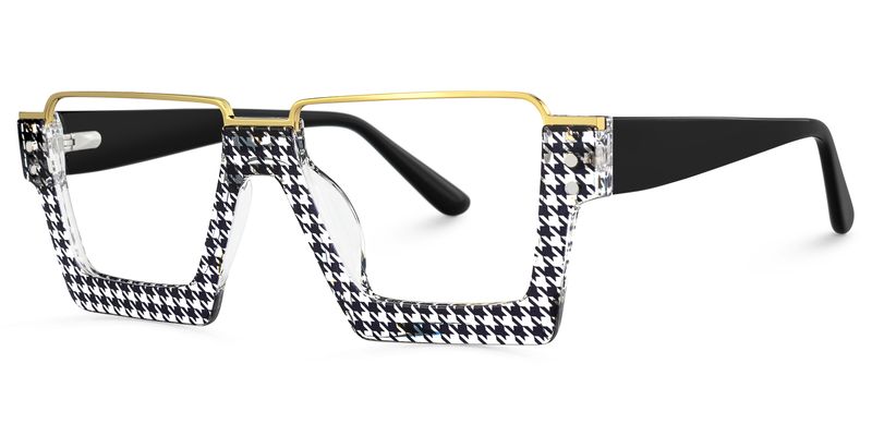 Dardhan - Rectangle Pattern Eyeglasses | Vooglam