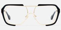 Porsha - Aviator Black Eyeglasses | Vooglam Angle View