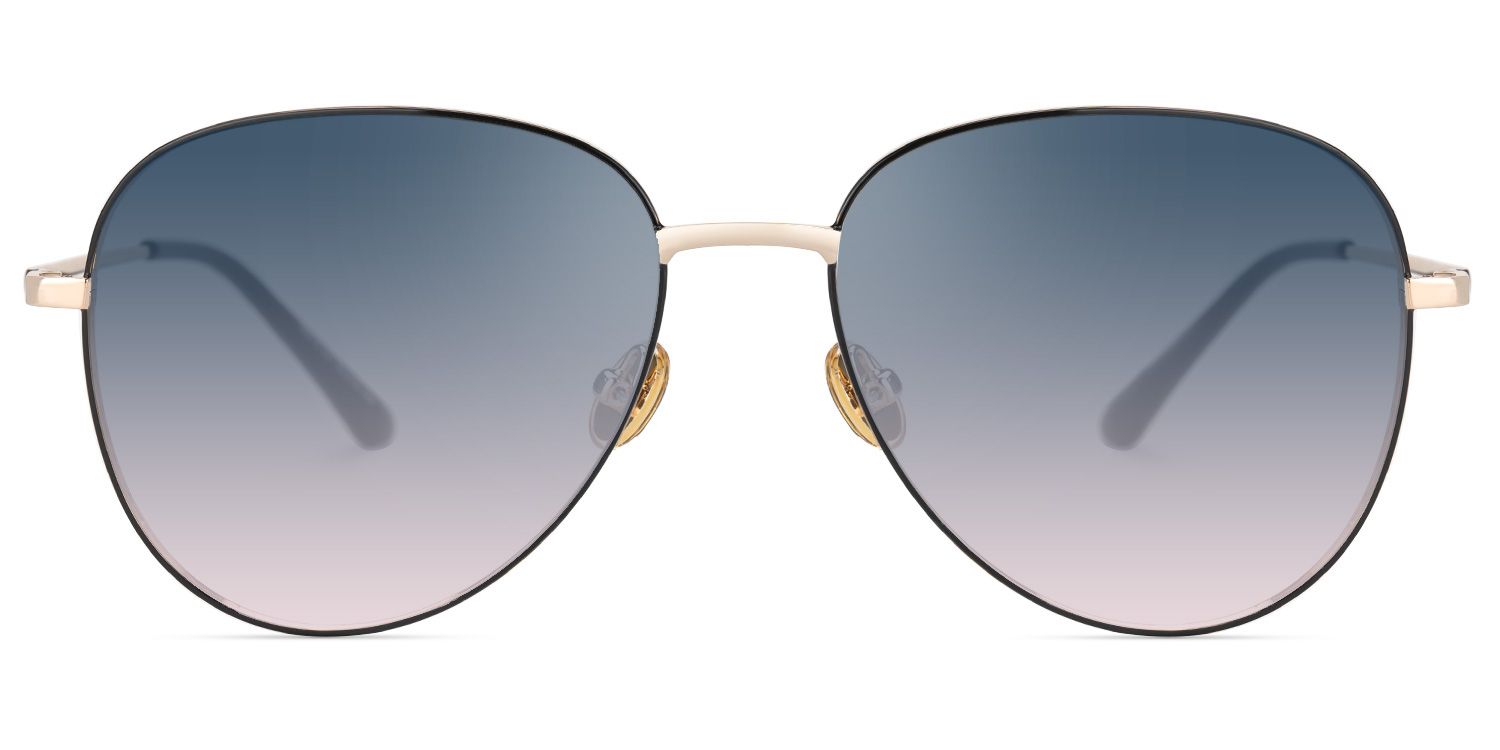 Elsbeth - Aviator Black Sunglasses | Vooglam Angle View