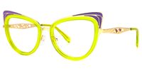 Aderes - Cat Eye Green Eyeglasses | Vooglam Front View
