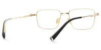 Mono - Rectangle Gold Eyeglasses - 3
