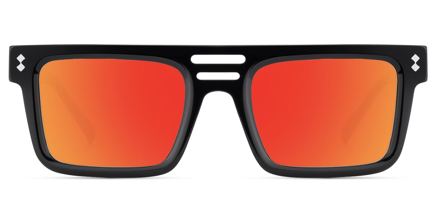 Frame Size of Ryan - Triple Bridge Orange Mirror Aviators | Vooglam