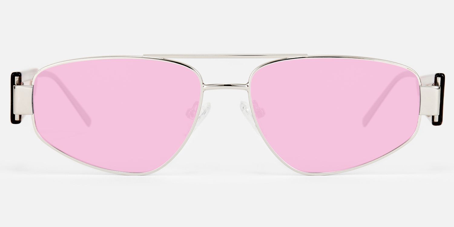 Orbit - Aviator Silver Sunglasses | Vooglam Angle View