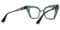 Agalia - Cat Eye Green Eyeglasses | Vooglam Side View