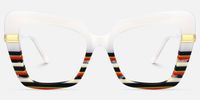 Nadda - Square Two-tone Eyeglasses | Vooglam Angle View