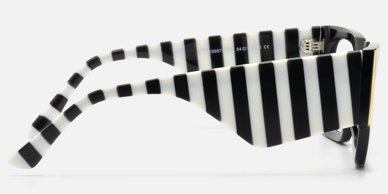 Fantasia - Rectangle Black Eyeglasses | Vooglam Side View