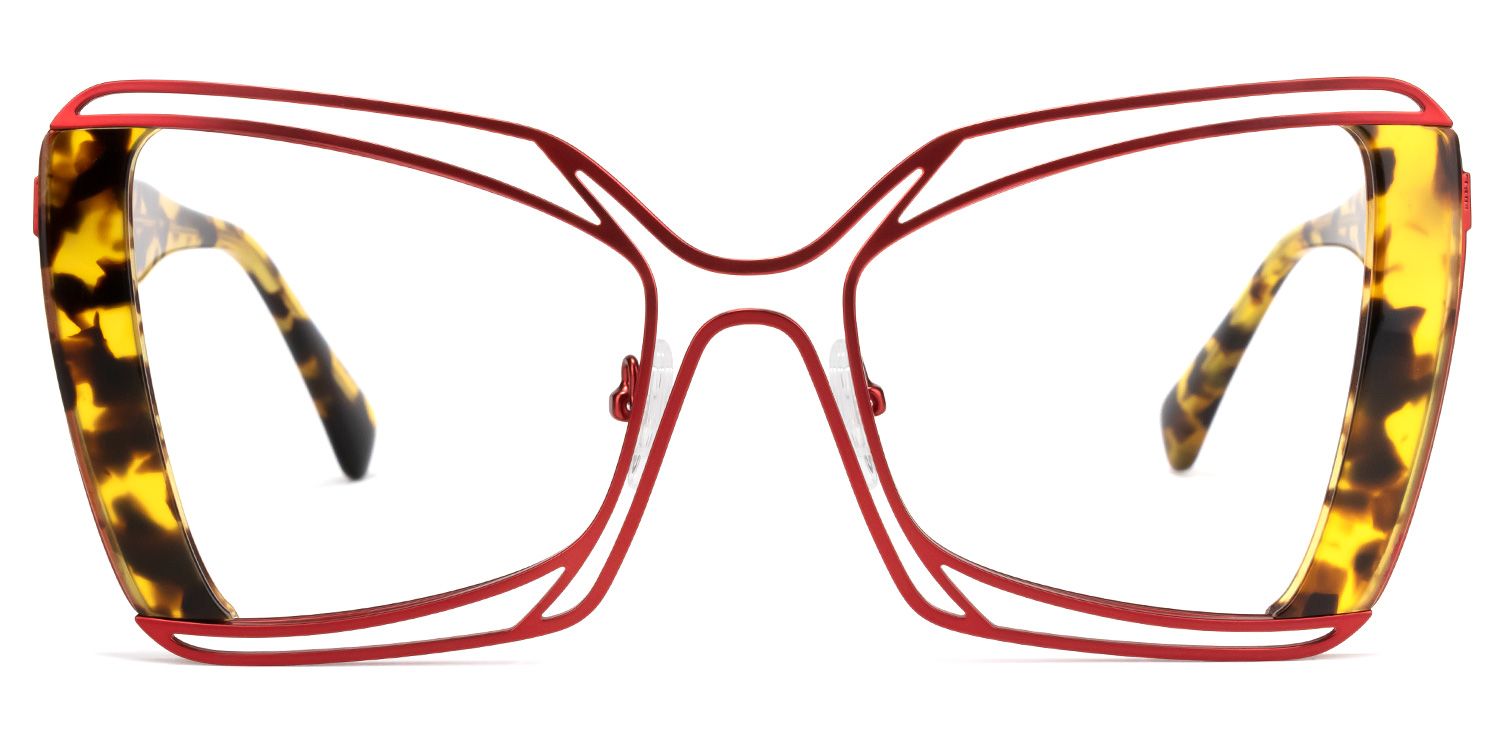 Russell - Square Tortoise Eyeglasses | Vooglam Angle View