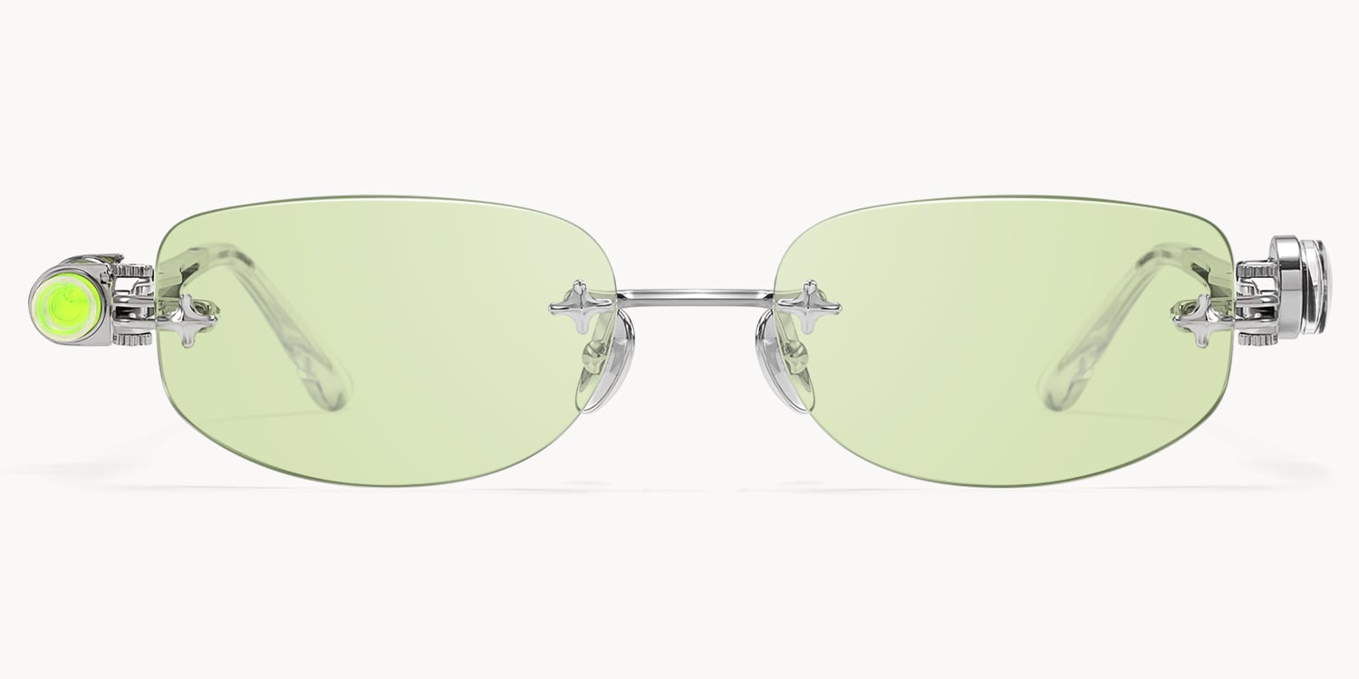 The Utilitarian - Oval Silver Sunglasses - 1