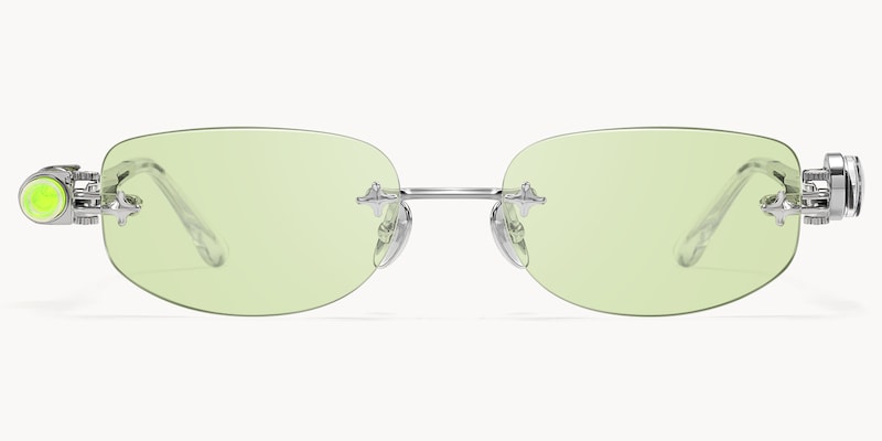 The Utilitarian - Oval Silver Sunglasses