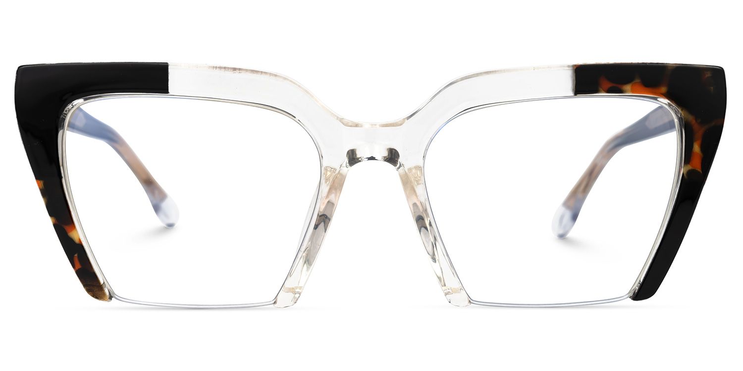 Danyale - Square Crystal Eyeglasses | Vooglam Angle View