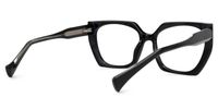 Edge - Geometric Black Eyeglasses | Vooglam Side View