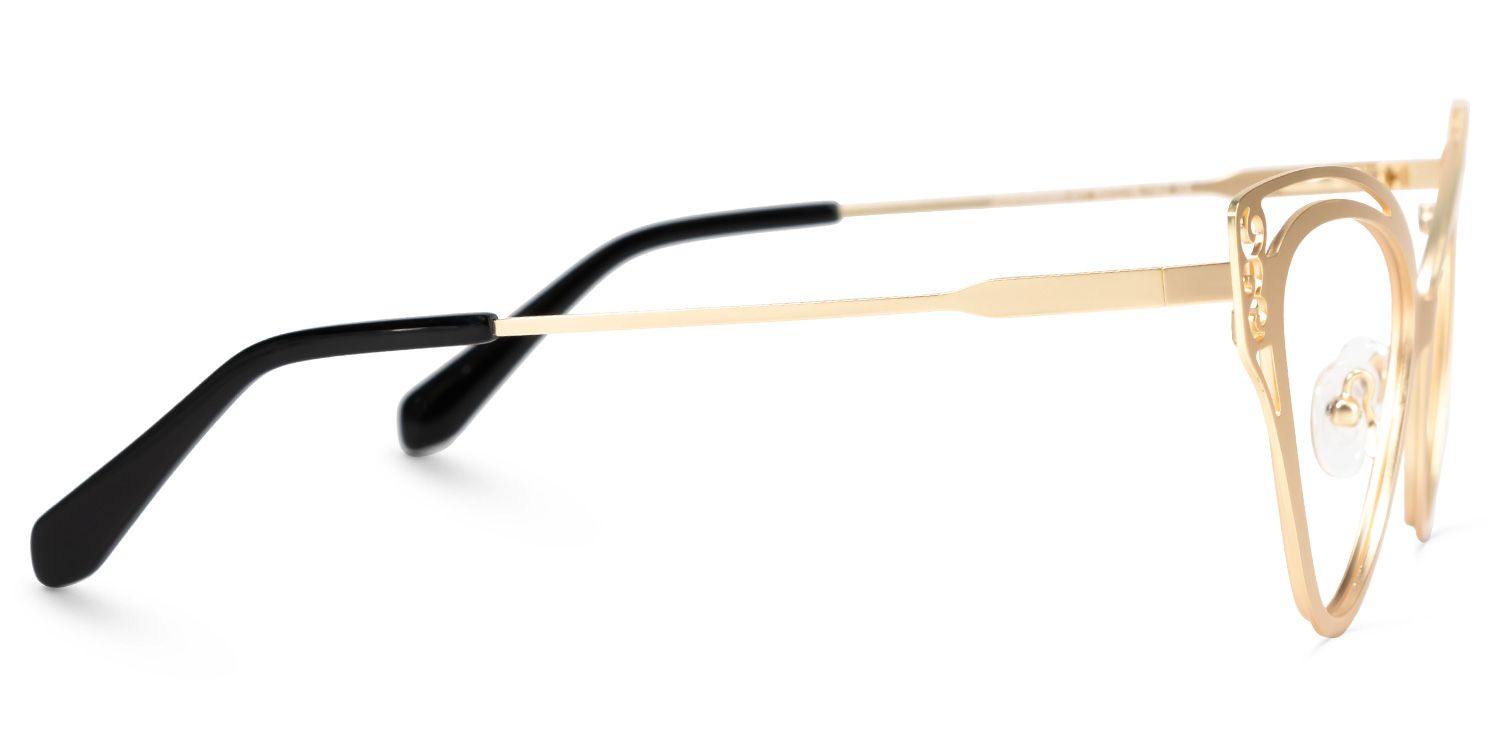 Calbhach - Cat Eye Gold Eyeglasses | Vooglam 4