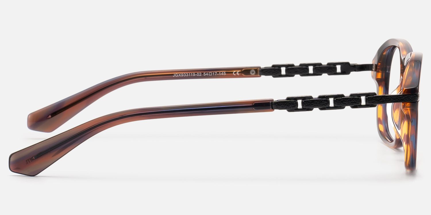 Albini - Retro Red Brown Horn Chain Navigators | Vooglam Side View