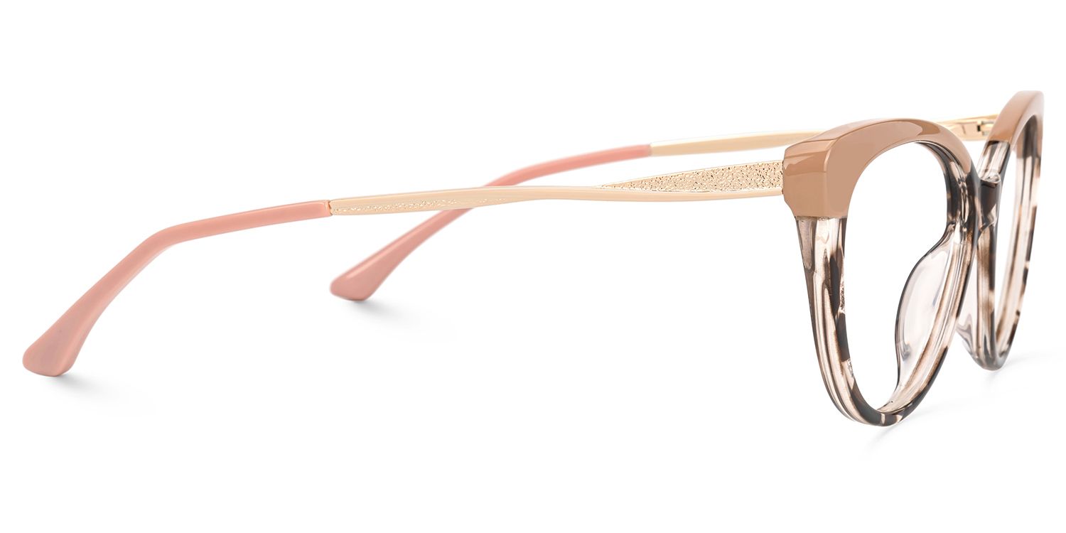 Trudie - Cat eye Brown Eyeglasses | Vooglam 4