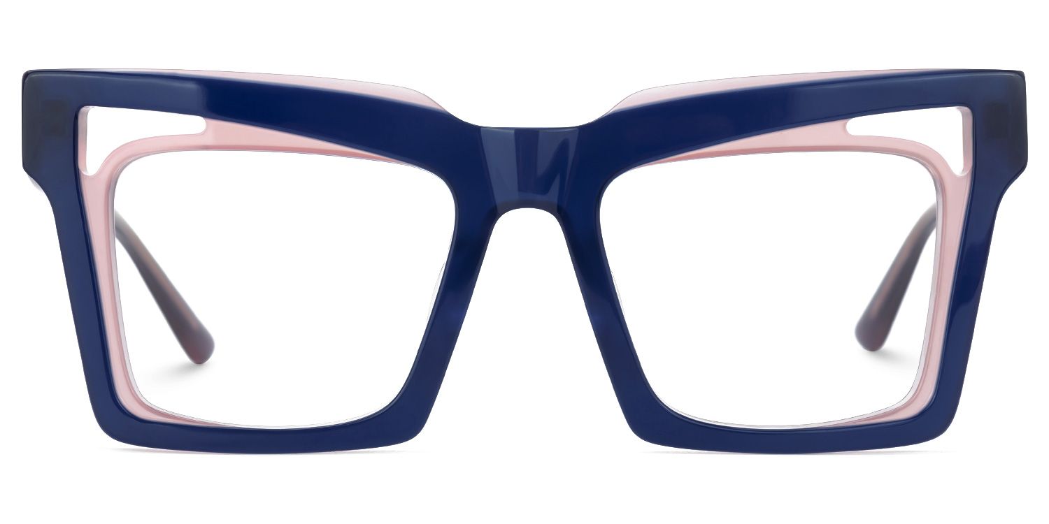 Emberlei - Square Pink/Blue Eyeglasses | Vooglam Angle View