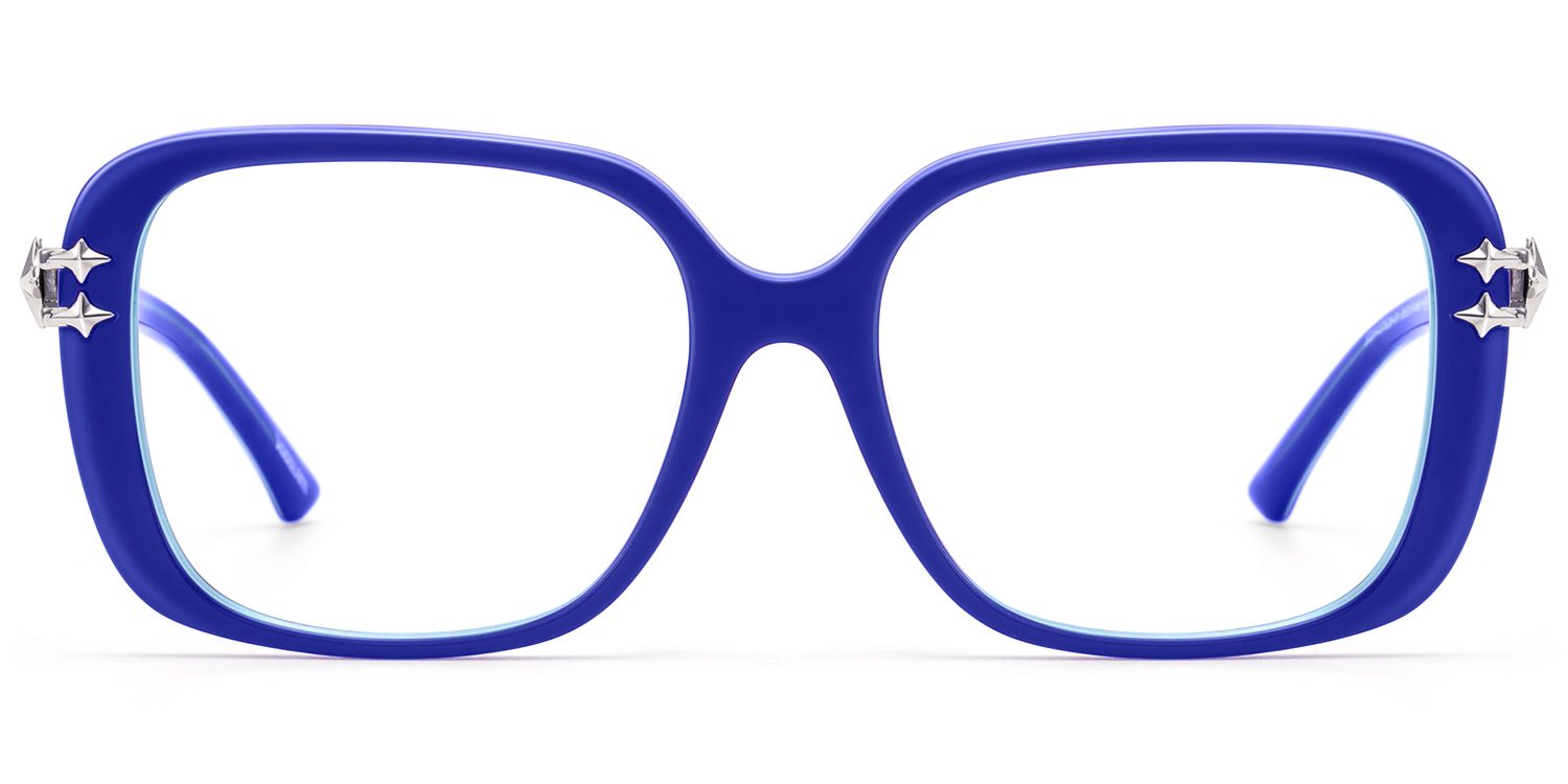 Nova - Bright Blue Star Deco Double Wire Glasses by Vooglam Product Details 1