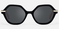 Lux - Geometric Black Sunglasses | Vooglam Angle View