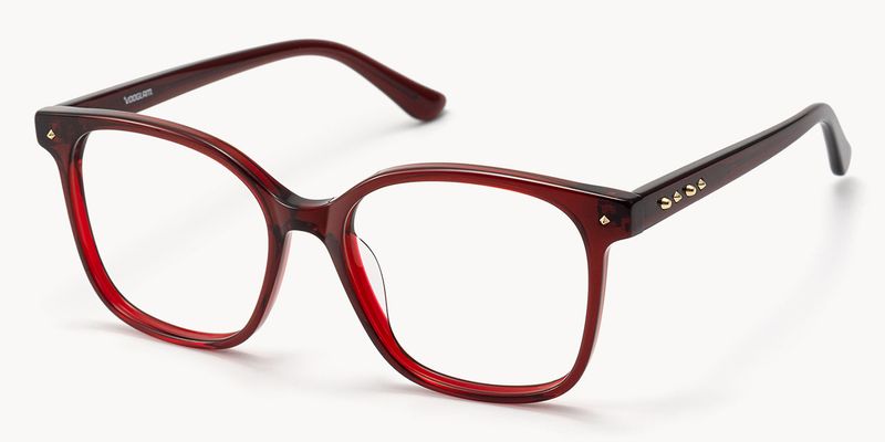 Spacek - Square Red Eyeglasses