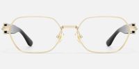 Orion - Gold & Black Geometric Glasses | Vooglam Angle View