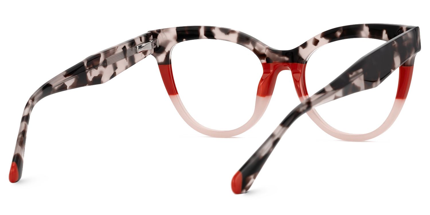 Gafna - Cat Eye Tortoise Eyeglasses | Vooglam Side View