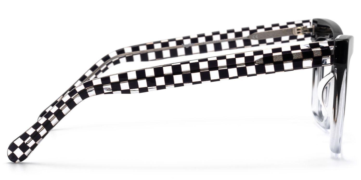 Galarza - Rectangle Black Eyeglasses | Vooglam Side View
