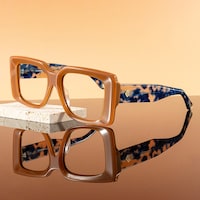 Kente - Rectangle Brown Eyeglasses - 1
