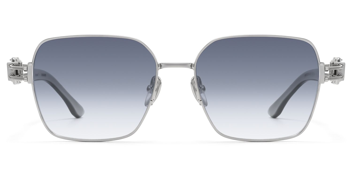 The Architect - Silver Gradient Gray Sunglasses | Vooglam Product Details 1
