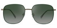 Eiichi - Square Green Sunglasses | Vooglam Angle View