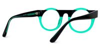Egon - Round Green/Black Eyeglasses | Vooglam Side View