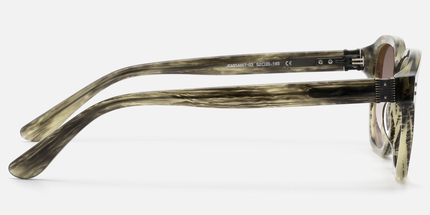 Rainier - Earth Tone Marble Zipper Sunglasses | Vooglam Side View
