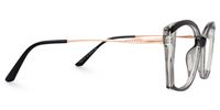 Edzia - Geometric Black Eyeglasses | Vooglam 