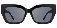 Sable - Square Black Sunglasses | Vooglam Angle View