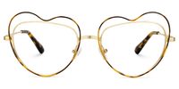 Fidelio - Geometric Tortoise Eyeglasses | Vooglam Angle View