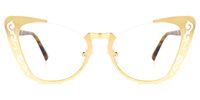 Ithran - Cat Eye Gold Eyeglasses | Vooglam Angle View