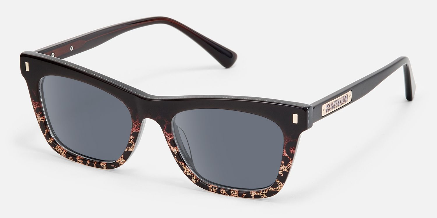 Calico - Square Two-tone Sunglasses | Vooglam Front View