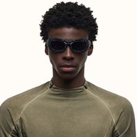 The Geologist - Black Marble Sunglasses | Vooglam On Model 2