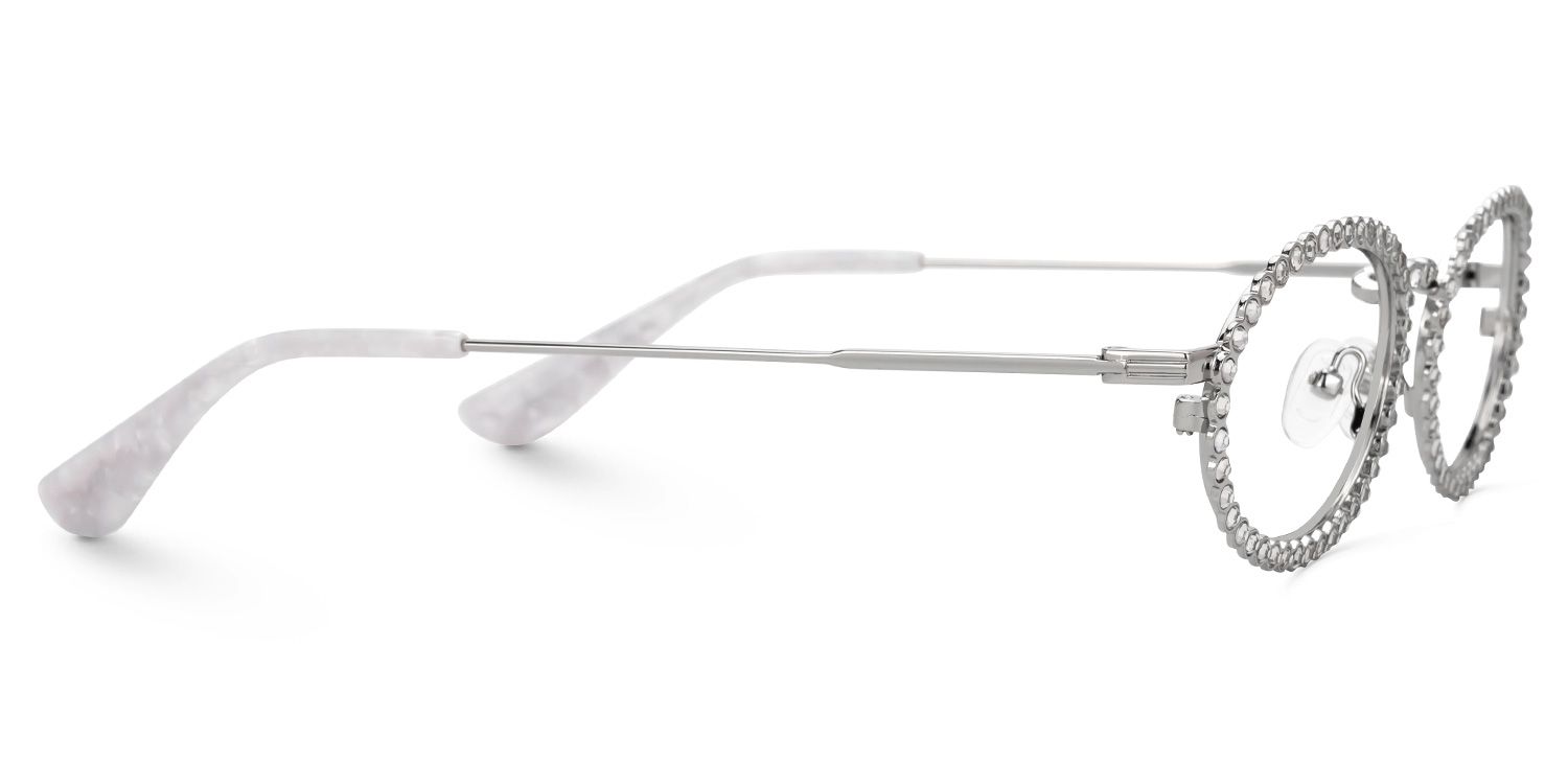 Fergie - Oval Silver Eyeglasses | Vooglam 4