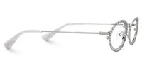 Fergie - Oval Silver Eyeglasses | Vooglam