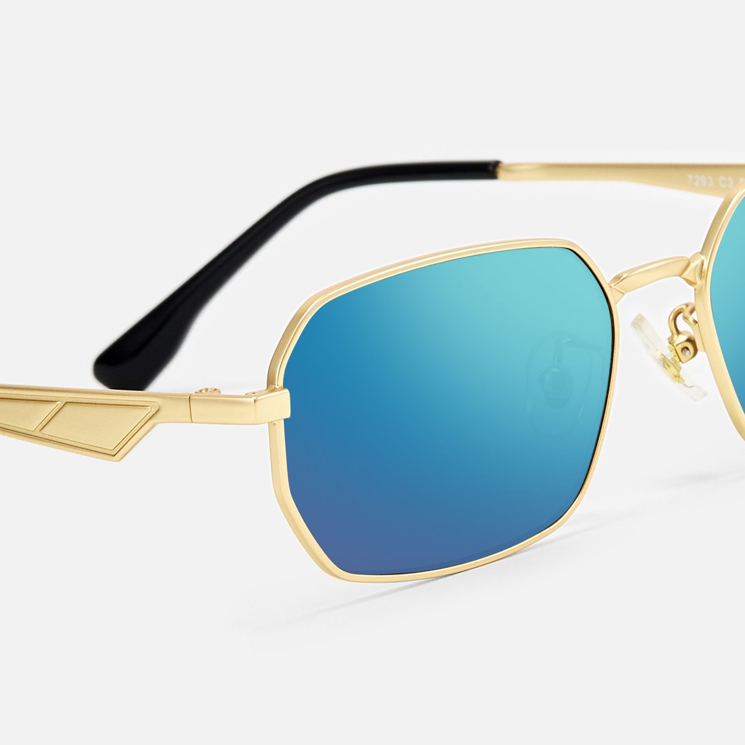 Aether - Geometric Gold Sunglasses | Vooglam Design Details