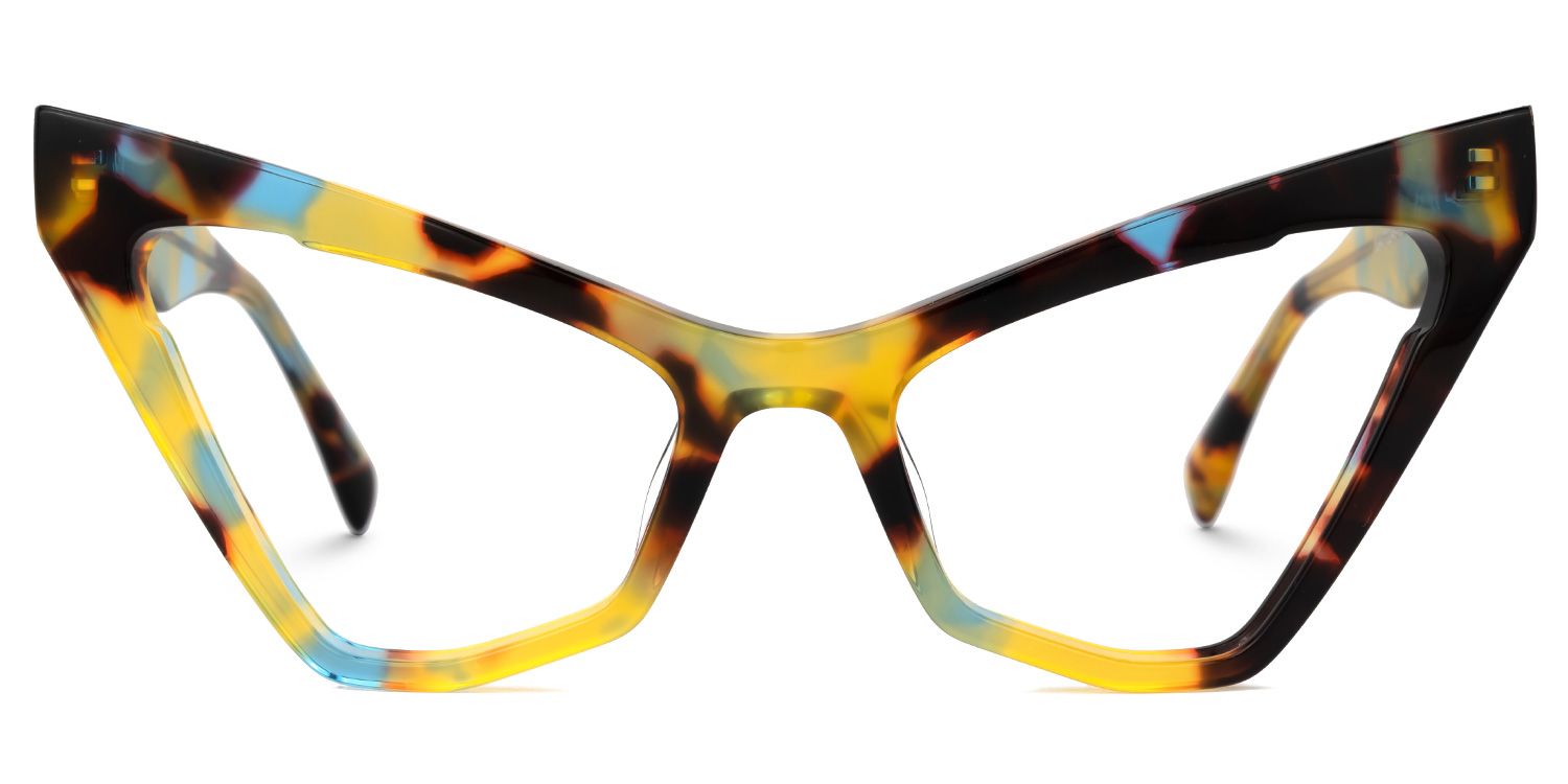 Caitlyn - Cat Eye Tortoise Eyeglasses | Vooglam Angle View