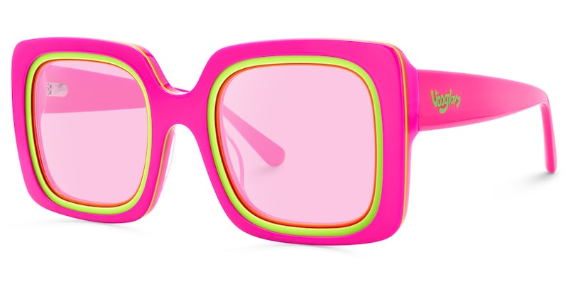 Esadowa - Square Pink Sunglasses
