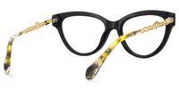 Rhapsody - Butterfly Black Eyeglasses | Vooglam Side View