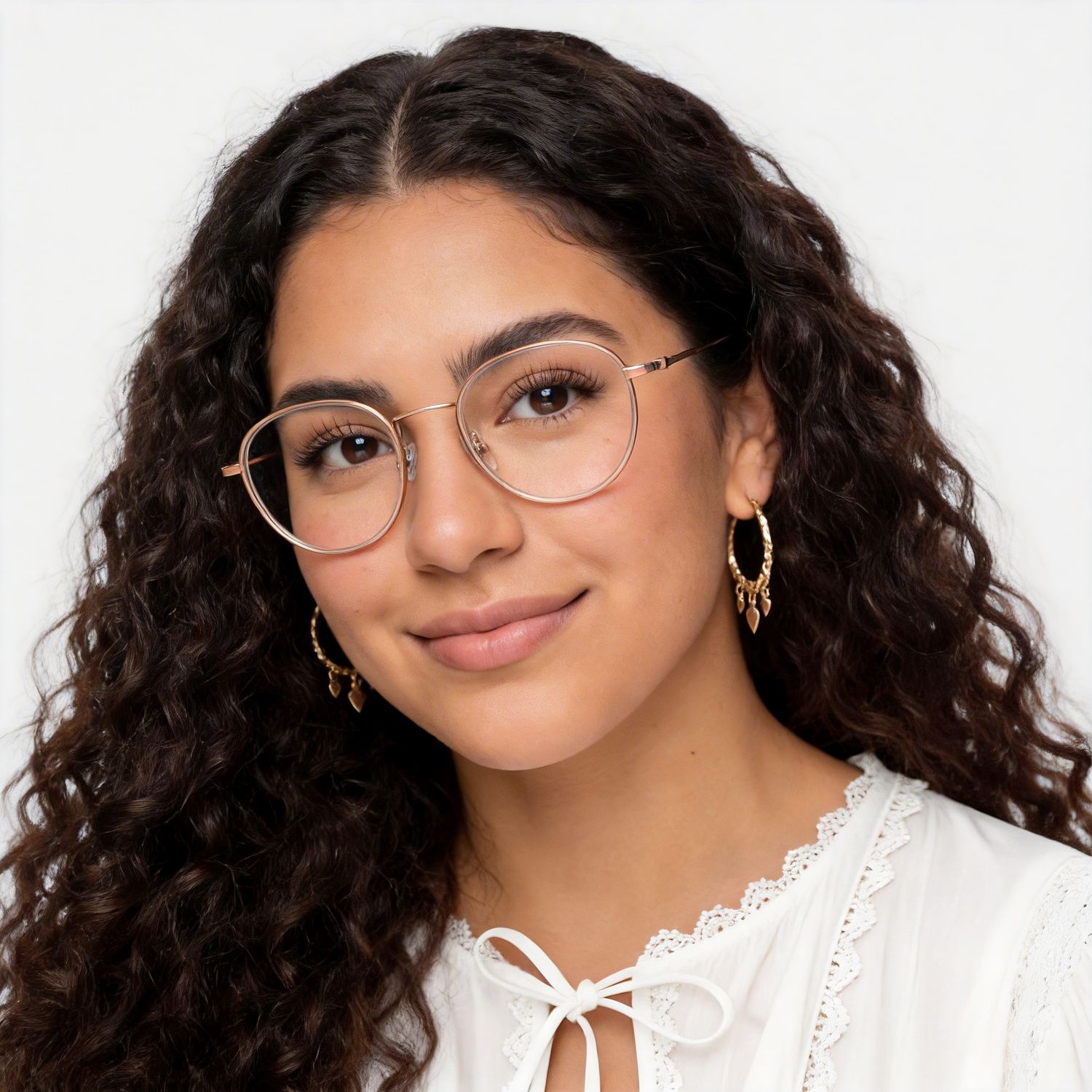 Explore the design story of Harlow - Oval Gold Eyeglasses | Vooglam