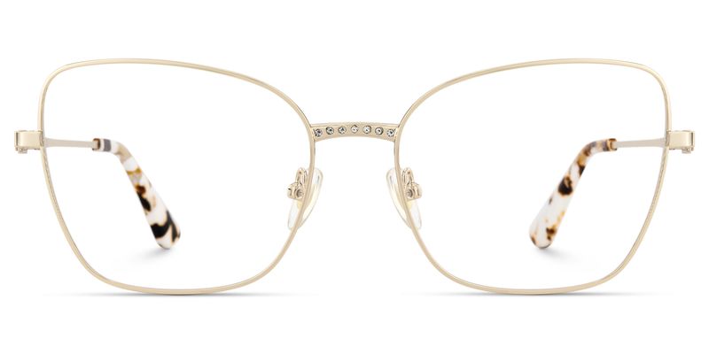 Meadow - Square Gold Eyeglasses | Vooglam