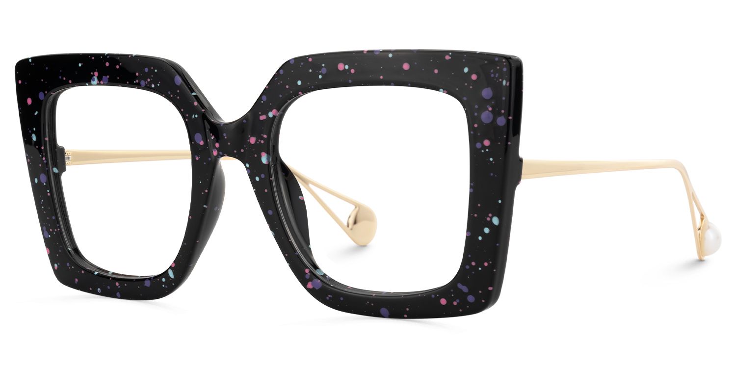 Adrienne - Square Multicolor Eyeglasses | Vooglam Front View