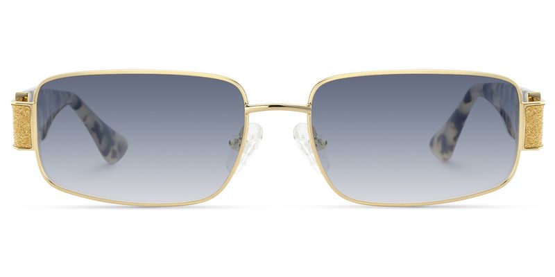 Alexandra - Rectangle Gold Sunglasses