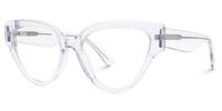 Emilie - Cat Eye Crystal Eyeglasses | Vooglam Front View