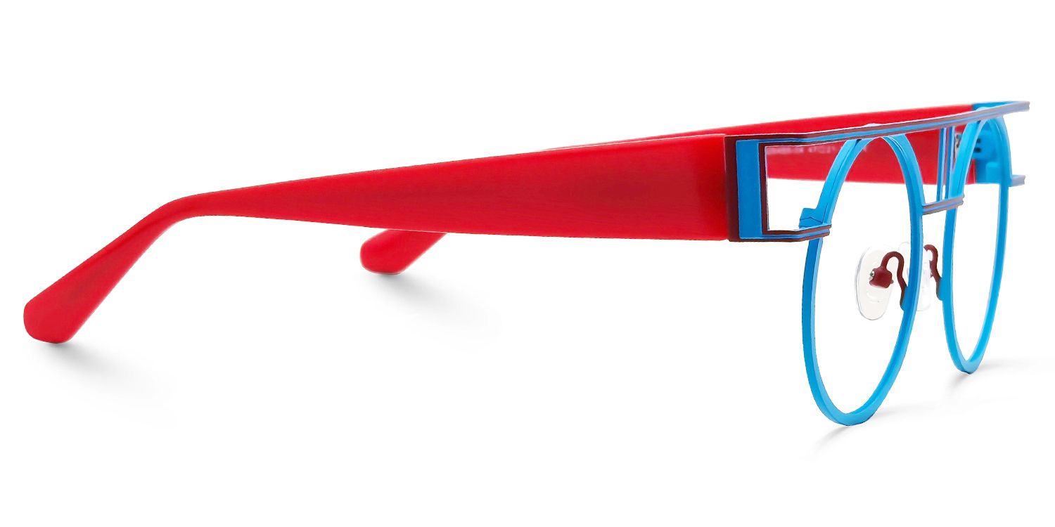 Ruthie - Aviator Blue Eyeglasses | Voogalm 4