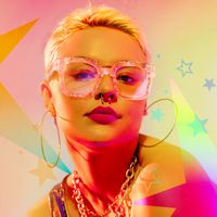 Najwa - Square Pink Eyeglasses | Vooglam On Model