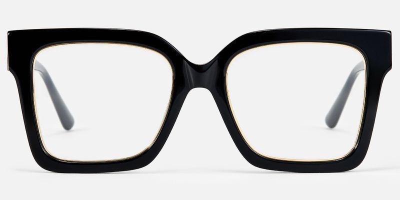 Ibrahim - Square Black Eyeglasses